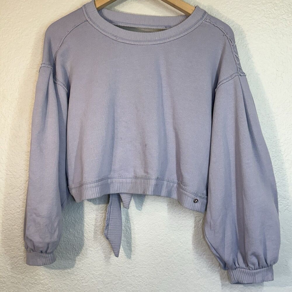Pilcro Anthropologie Sweatshirt Open Back Lavender Cotton Ballerina Women S